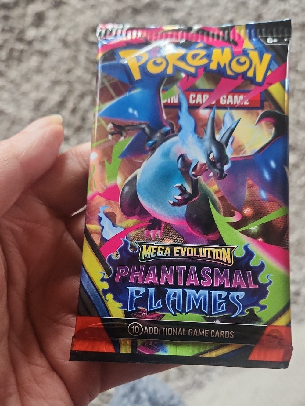 nwt Pokémon Mega Evolution Phantasmal Flames Booster Pack - Blue/Purple Artwork